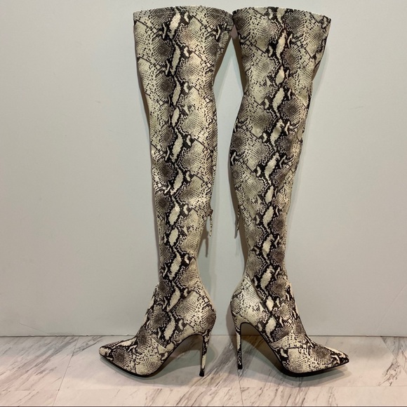 Steve Madden Debbie Snake Over the Knee Boot 5.5M - Picture 5 of 12
